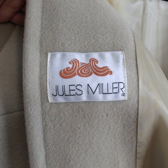 Vintage! JULES MILLER Faux Fur Long Dress Coat L - Picture 10 of 13